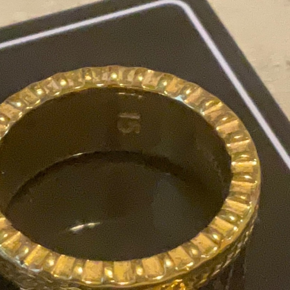 NWOT Versace Gold and Black Unisex Ring - Picture 5 of 9